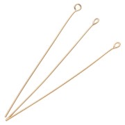 Round head nails 51x0.7 mm - Gold-plated 3 microns x6