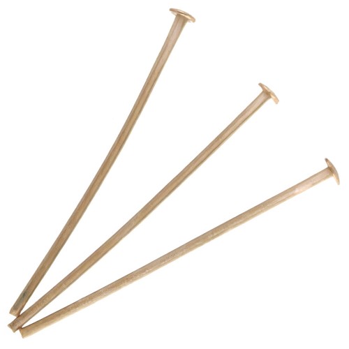 Flat head nails 17x0.5 mm - Gold-plated 3 microns x6