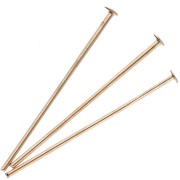 Flat head nails 22x0.6 mm - Gold-plated 3 microns x6