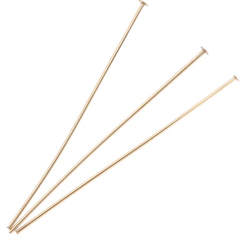 Flat head nails 41x0.6 mm - Gold-plated 3 microns x6