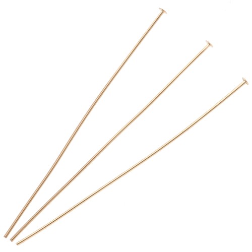 Flat head nails 51x0.6 mm - Gold-plated 3 microns x6