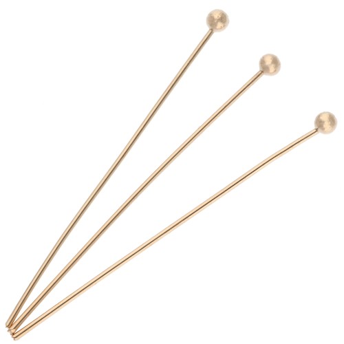 Ball head nails 31x0.55 mm - Gold-plated 3 microns x6