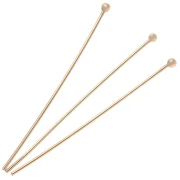 Ball head nails 43x0.8 mm - Gold-plated 3 microns x6
