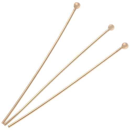 Ball head nails 43x0.8 mm - Gold-plated 3 microns x6