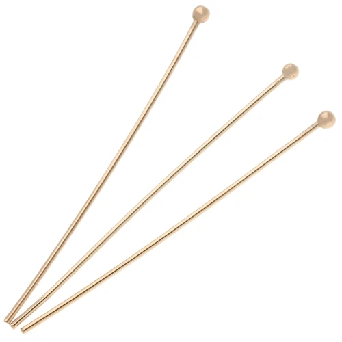 Ball head nails 43x0.8 mm - Gold-plated 3 microns x6