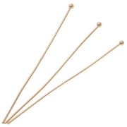 Ball head nails 52x0.8 mm - Gold-plated 3 microns x6