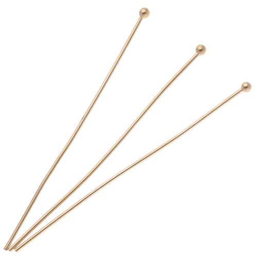 Ball head nails 52x0.8 mm - Gold-plated 3 microns x6