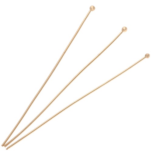 Ball head nails 62x0.8 mm - Gold-plated 3 microns x6