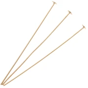 Flat head nails 60x0.8 mm - Gold-plated 3 microns x6