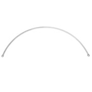 Half-ring spacer for necklace, 125x2 mm - Fine silver plated x1