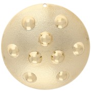 35 mm Round Stud-Style Pendant - Fine gold plated x1