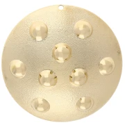 35 mm Round Stud-Style Pendant - Fine gold plated x1