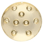 35 mm Round Stud-Style Pendant - Fine gold plated x1