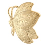 Handcrafted butterfly brooch, 30x26 mm, with 1 hole - Fine gold plated x1