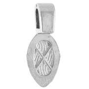 Glue-on pendant clasp 17x7 mm - Silver x1