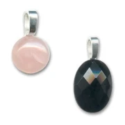 Glue-on pendant clasp 17x7 mm - Silver x1