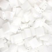 Miyuki Tila Beads 5x5x1.9 mm TL-0402 - White 100g pack