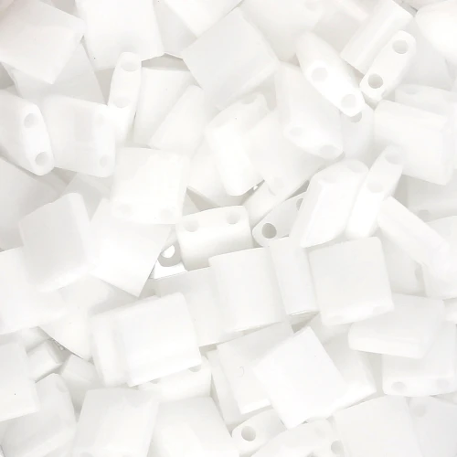 Miyuki Tila Beads 5x5x1.9 mm TL-0402 - White, 100 g