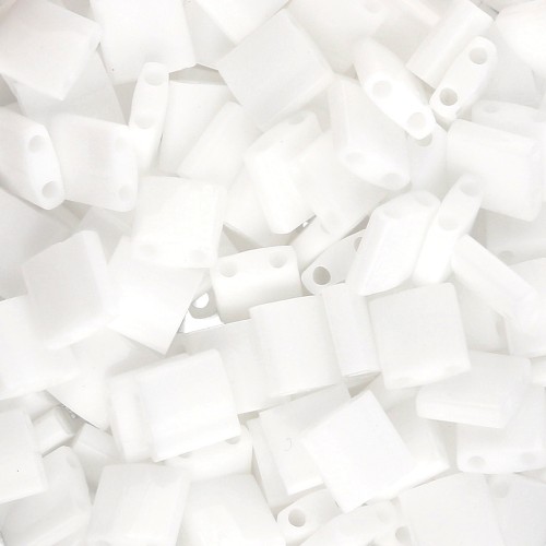 Miyuki Tila Beads 5x5x1.9 mm TL-0402 - White 100g pack
