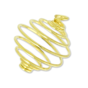 Bead cage pendant 12mm gold tone x 1