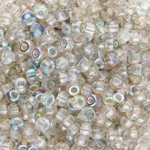 Miyuki 8/0 Seed Beads 55026 - Crystal Green Rainbow x8g