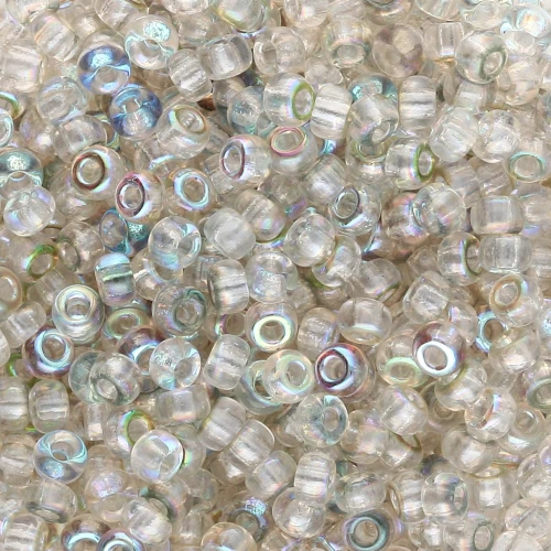 Miyuki 8/0 Seed Beads 55026 - Crystal Green Rainbow x8g