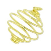 Bead cage pendant 18mm gold tone x 1