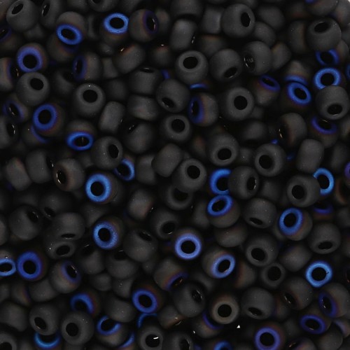 Miyuki 8/0 Seed Beads 55042 - Black Azuro Matte x8g