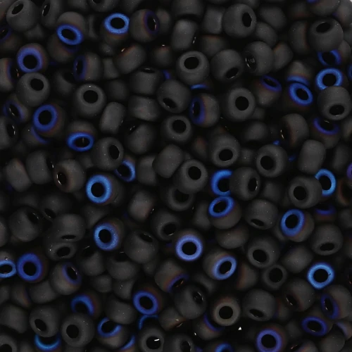 Miyuki 8/0 Seed Beads 55042 - Black Azuro Matte x8g