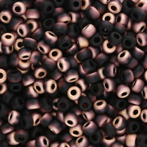 Miyuki 8/0 Seed Beads 55045 - Black Capri Rose Matte x8g