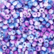 Miyuki 8/0 Seed Beads 55056 - Opaque White Funky Blue x8g