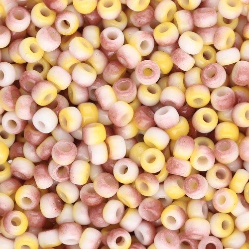 Miyuki 8/0 Seed Beads 55059 - Opaque White Funky Green x8g