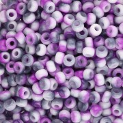 Miyuki 8/0 Seed Beads 55060 - Opaque White Funky Purple x8g|raw }}