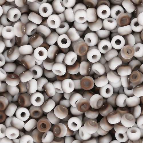 Miyuki 8/0 Seed Beads 55064 - Opaque White Valentinite Matte x8g