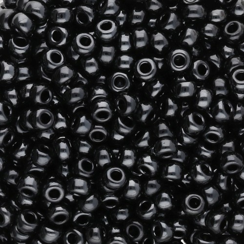 Miyuki 8/0 Seed Beads 55096 - Black Vacuum Hematite Full x8g