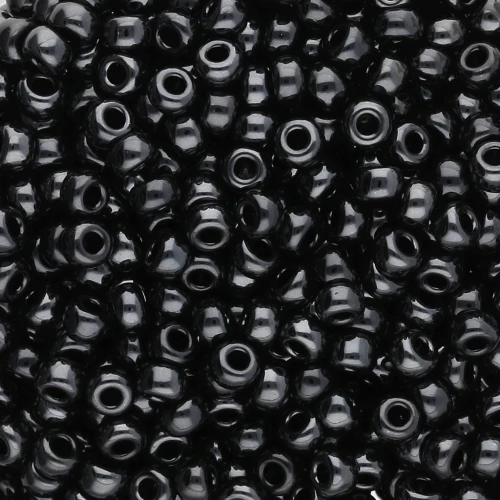 Miyuki 8/0 Seed Beads 55096 - Black Vacuum Hematite Full x8g