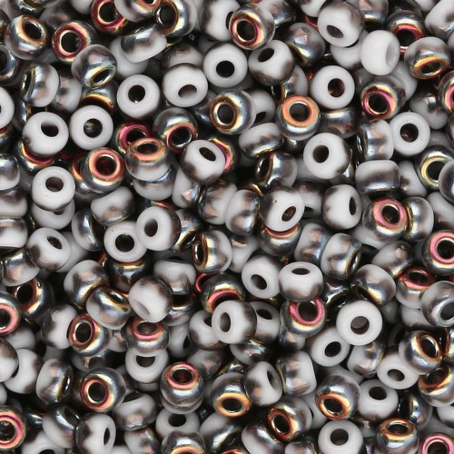 Miyuki 8/0 Seed Beads 55119 - Opaque White Marea x8g