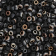 Miyuki 8/0 Seed Beads 4561 - Matte Black Valentinite x8g