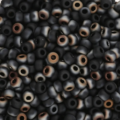 Miyuki 8/0 Seed Beads 4561 - Matte Black Valentinite x8g