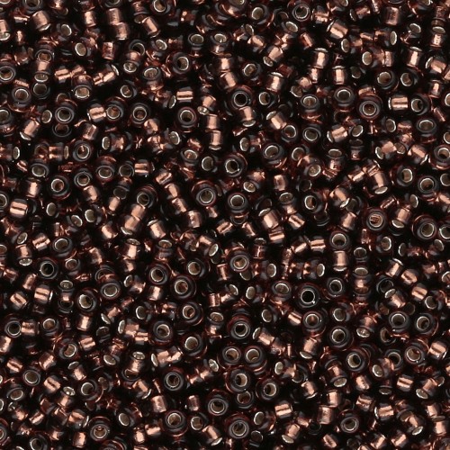 Miyuki 15/0 5 Seed Beads - Dark Topaz Silver Lined x8g