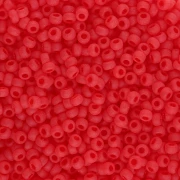 Miyuki 11/0 Seed beads 140F - Transparent Light Red Matte x8g