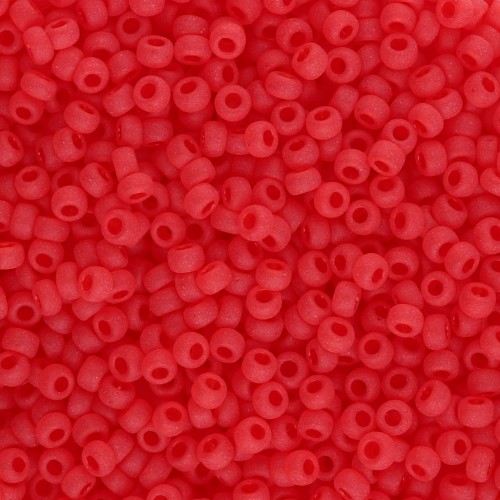 Miyuki 11/0 Seed beads 140F - Transparent Light Red Matte x8g