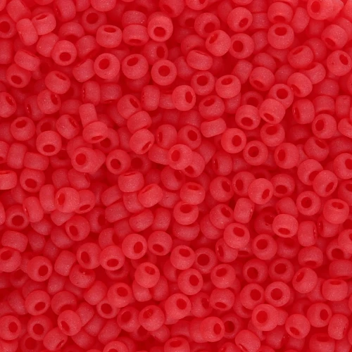 Miyuki 11/0 Seed beads 140F - Transparent Light Red Matte x8g