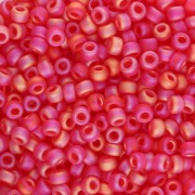 Miyuki 8/0 Seed beads 140FR - Transparent Light Red AB Matte x8g|raw }}
