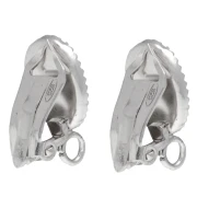 Ear clips for oval cabochon 10x8 mm with open ring - Silver 925 x2