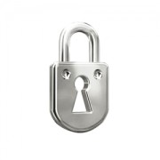 Padlock charm 11 mm Sterling Silver   x1