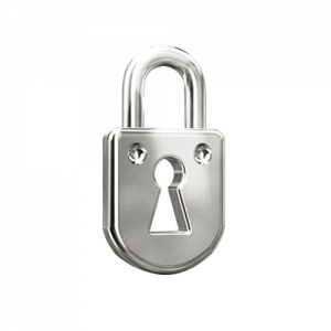 Padlock charm 11 mm Sterling Silver   x1