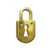 Padlock charm 11 mm 925 sterling Silver gold plated x1|raw }}
