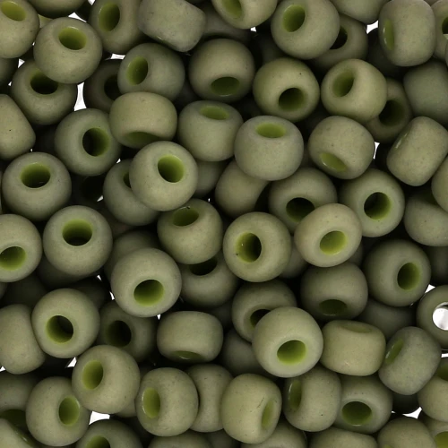 Miyuki 6/0 Seed Beads 2318 - Opaque Matte Olive x8g