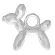 9.75 mm Balloon Dog Charm - 925 Sterling Silver x1